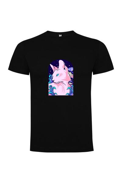iLovePrints Cosmic Siamese Cat Tshirt