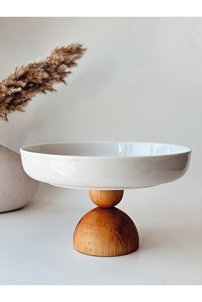 Madas Desıgn Salad Bowl, Presentation Plate, Tableware, Footed Presentation P...