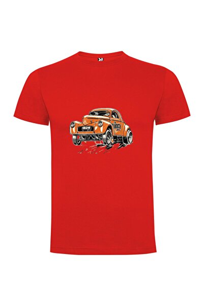 iLovePrints Hotrod on Black Tshirt