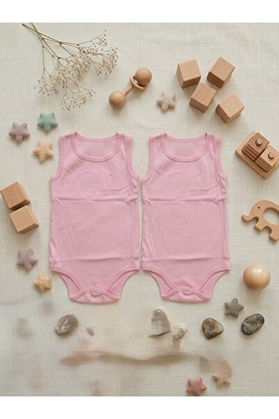 BUUFUU 2Pcs Baby Kids 100% Organic Cotton Snap-On Undershirt&Body&Zibın
