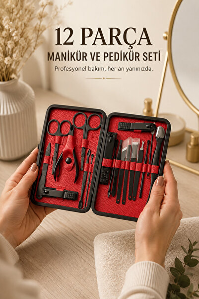 UCUZTEKNO Novento 17-Piece Professional Manicure and Pedicure Set with Stainl...