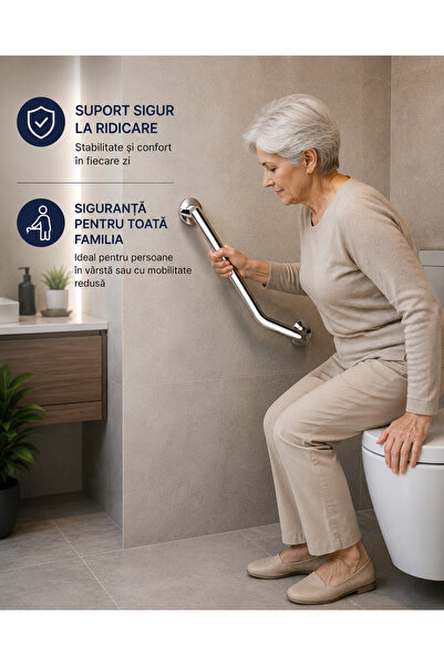 BellFyd Mâner Bară de Susținere BellFyd® pentru Baie, Alamă Sanitară Cromată ...