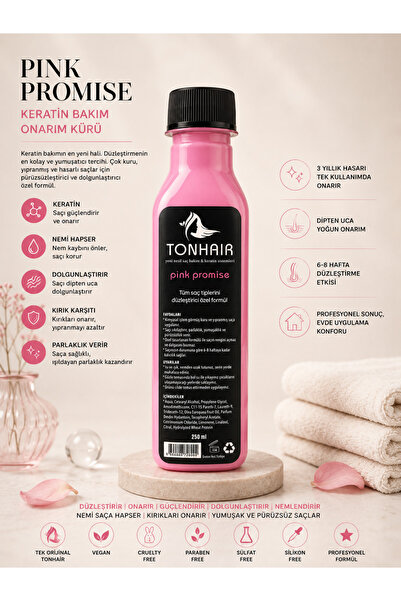 tonhair yeni nesil saç bakım & keratin sistemleri Pinky Promise Keratin Düzle...