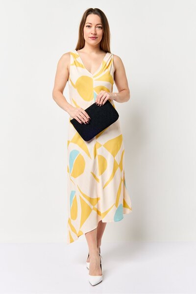 Calvin Klein Women Geometric Print Midi Dress, Multicolor