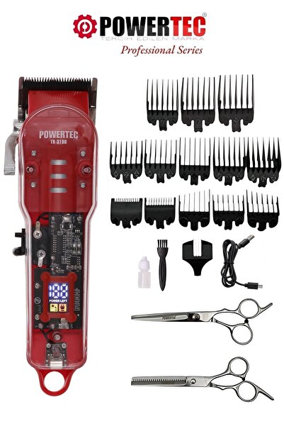 Empressco TR-3100 Profesyonel Şarjlı Saç Sakal Tıraş Makinesi | Makas Hediyel...