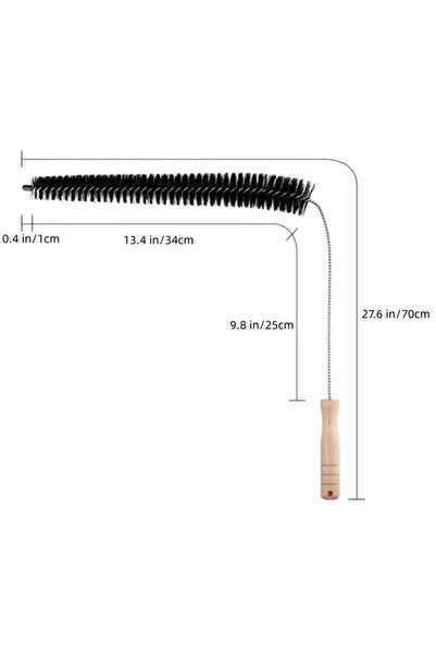 Choice 70cm black 1pc Dryer Vent Cleaner Kit Lint Remover Brush, Long Flexibl...