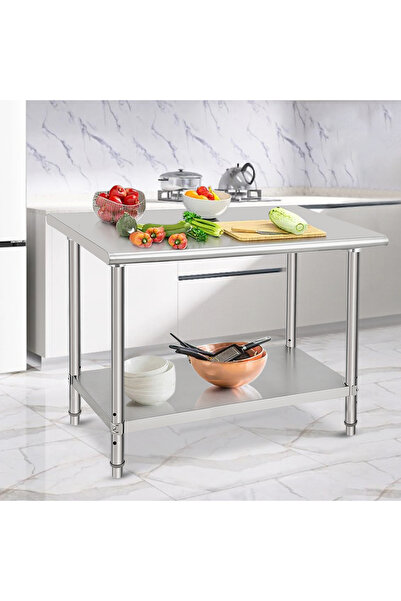 Garvee Heavy-Duty Stainless Steel Work Table – NSF Certified Work Table for K...