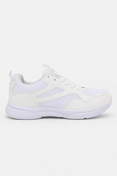 Wand Beyaz Nefes Alabilen Kumaş Faylon Taban Bağcıklı Sneaker