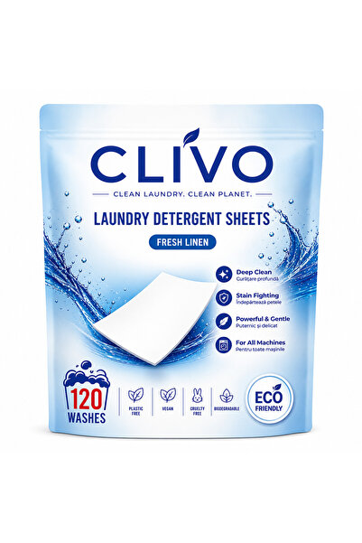 CLIVO Fresh Linen – Detergent Foi pentru Rufe, Până la 120 Spălări, Pentru To...