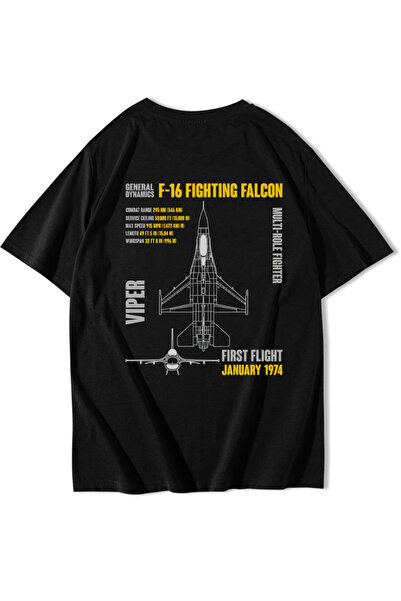 BRZ COLLECTION Tricou Unisex Oversize General Dynamics F-16 Fighting Falcon N...