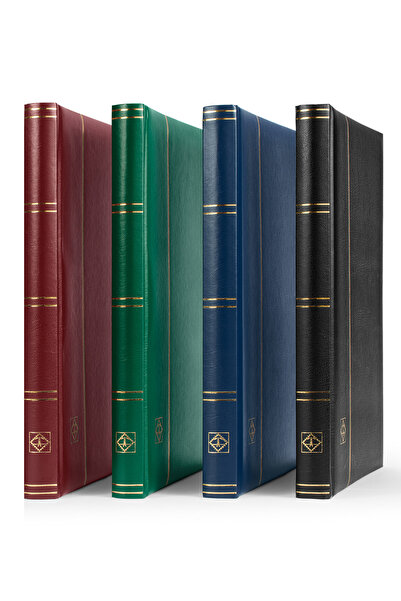 Leuchtturm Caiet Comfort Pul A4, 16 coli, 32 pagini, pagini negre, copertă căptușită, negru