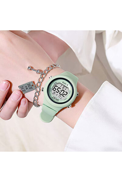 Choice3 Green LED Digital Kids Sports Watch set Luminous Waterproof Alarm Clo...
