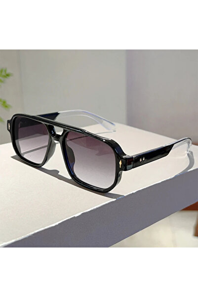 Choice1 as picture shows black-gradient grey KAMMPT Vintage Rectagnle Sunglas...