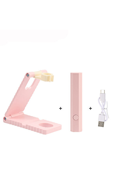 Choice4 pink lamp and stand 1pcs UV/LED Nail Lamp Set Handheld Light with Sta...
