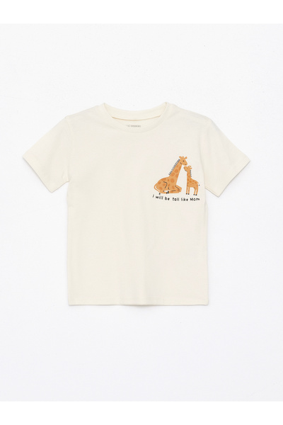 LC Waikiki Tricou de băieței cu guler rotund, mânecă scurtă, imprimat