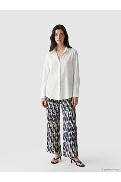 LC Waikiki Pantaloni de damă cu talie elastică și imprimeu