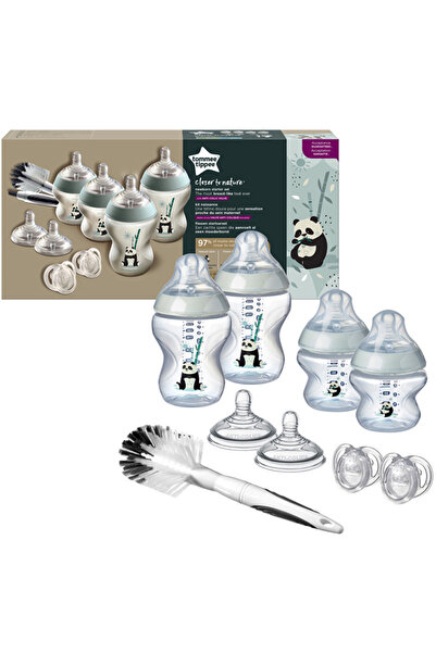 tommee tippee Set de biberoane pentru nou-născuți, fără BPA - Verde - Panda