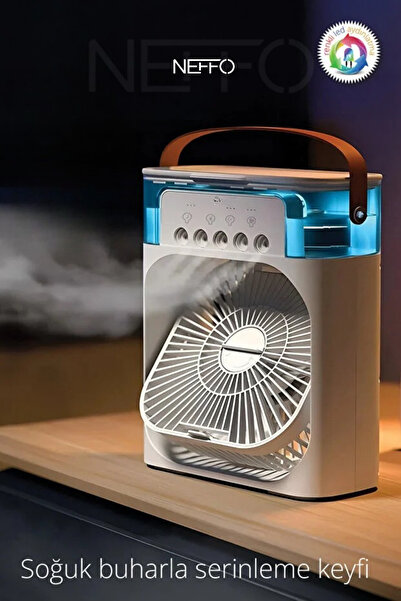 NEFFO 600 ml Su Tanklı Buharlı Serinletici Fan | Taşınabilir Mini Klima Fanı ...