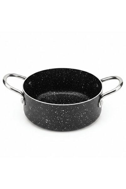 beefit Black Mini Non-Stick Metal Fry Pot with Premium Ceramic Coating – 12 cm