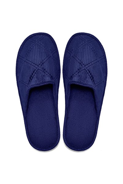 Rugmood Comfort Unisex Navy Blue House Slippers, Dowry Gift, Comfortable Model