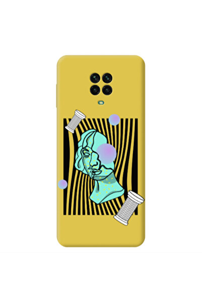 Other Xiaomi Redmi Note 9 Pro Columns Yellow Colored Silicone TPU Θήκη