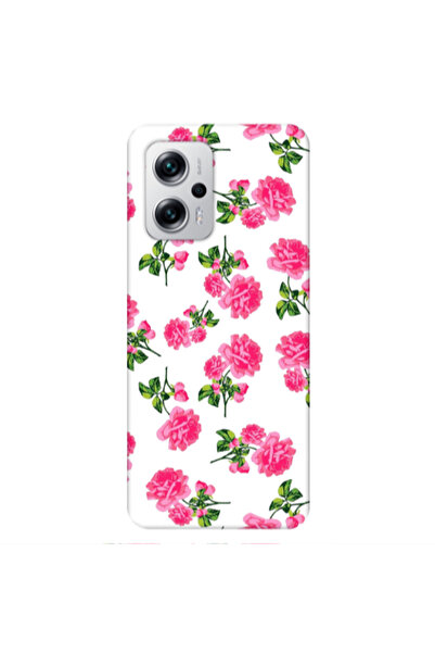 Other Xiaomi Poco X4 GT Roses White Transparent Silicone TPU Θήκη