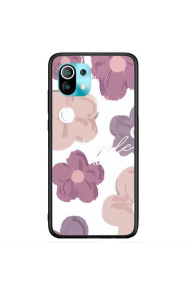 Other Xiaomi Mi 11 Lite Flowers 2 Black Glossy Θήκη