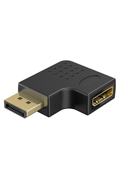 goobay αντάπτορας DisplayPort 77132, 8K/144Hz, γωνιακός, μαύρος