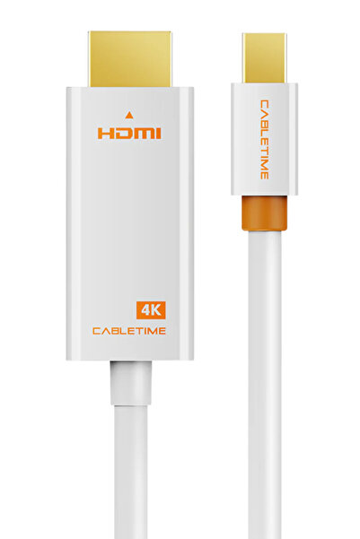 Cabletime καλώδιο mini DisplayPort σε HDMI CT-AV588-03G4K, 4K/30Hz, 1m, λευκό