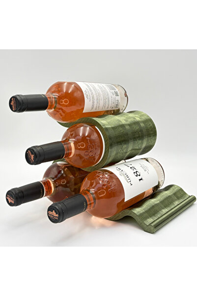OEM Suport sticle de vin „Wave”, capacitate 4 sticle, design modern