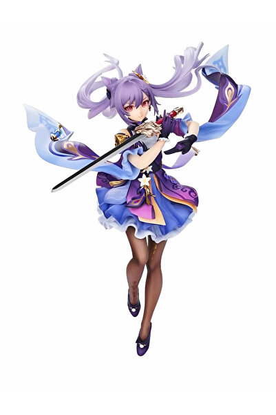 DEK Genshin Impact Keqing Anime Figürü PVC Koleksiyon Modeli 24.5 cm