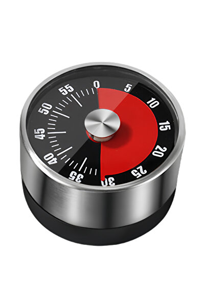 Choice1 Black Stainless Steel Mechanical Kitchen Timer 60-Minute Countdown Ma...