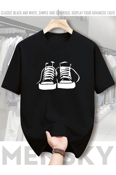 17TAKI 1pc Men's & Women's Pure Cotton T-Shirt - Round Neck Couple Matching S...