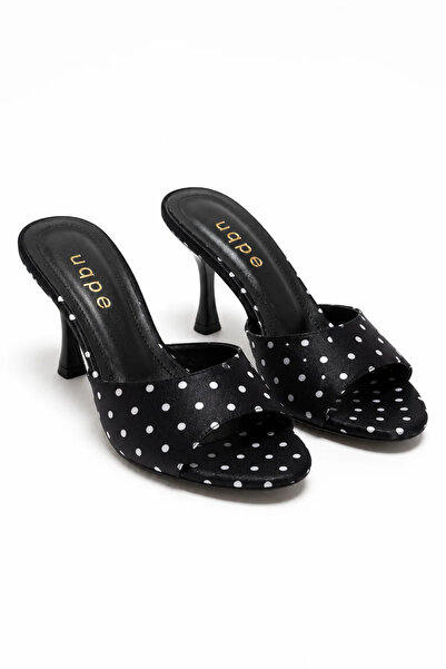 uqpe Liora Wide Single Strap Oval Toe Goblet Heeled Stylish Women's Slippers ...