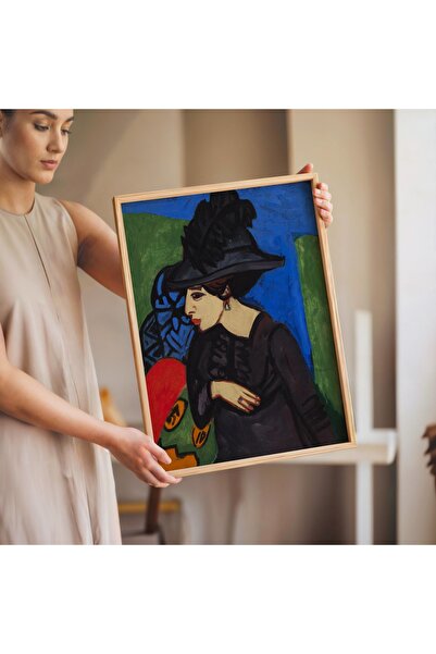 Pegziz Pictură de Ernst Ludwig Kirchner cu Dodo într-o pălărie cu pene |   De...