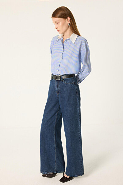 Touché Privé Striped White Collar Shirt