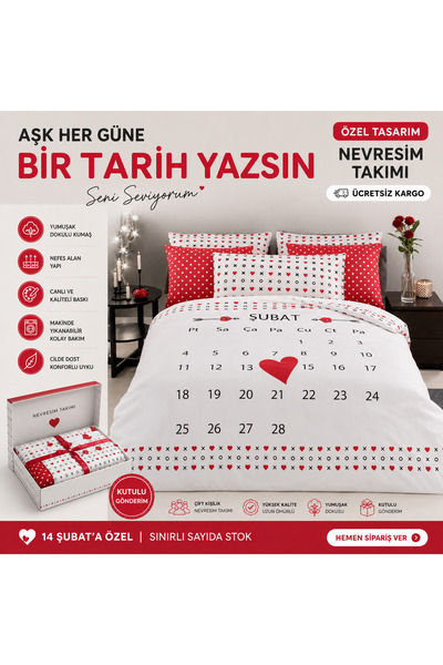 Generic Brand Nevresimhome Love Duvet Cover Set