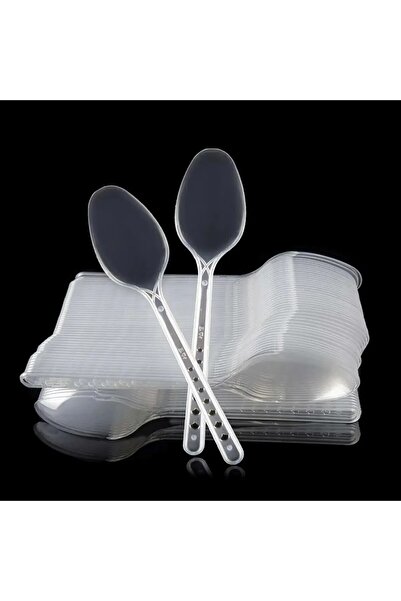 Offiezy Pratik Ortak Lux Plastik Kaşık - Şeffaf 100'lü