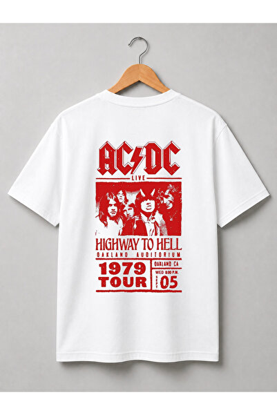Grafftee Clothing Custom Ac/Dc Design Printed Unisex Premium Cotton T-Shirt