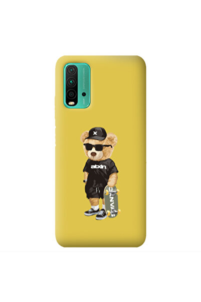Other Xiaomi Poco M3 Bear with glasses Yellow Colored Silicone TPU Θήκη