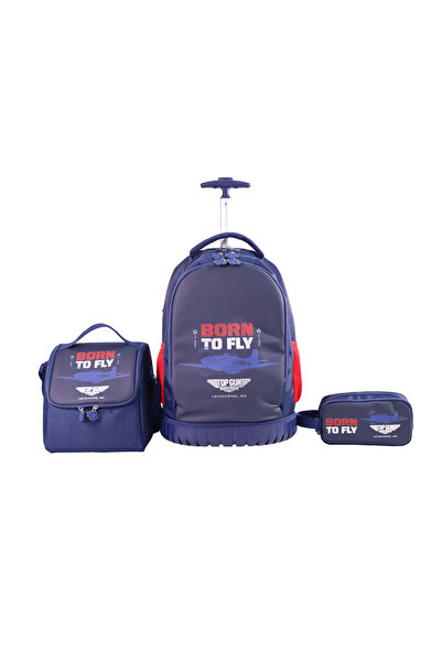 STAR BABiES MOON Licensed Top Gun 3-in-1 Kids Trolley Set - (18-Inch) Premium...