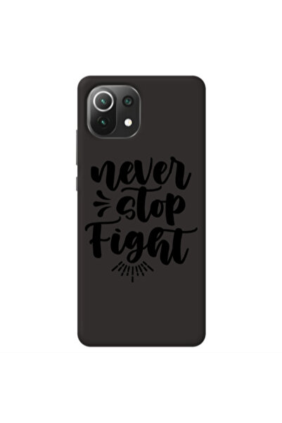 Other Xiaomi Mi 11 Lite Never stop fight Black Colored Silicone TPU Θήκη