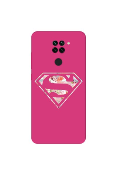 Other Xiaomi Redmi Note 9 Superman logo Fuchsia Colored Silicone TPU Θήκη