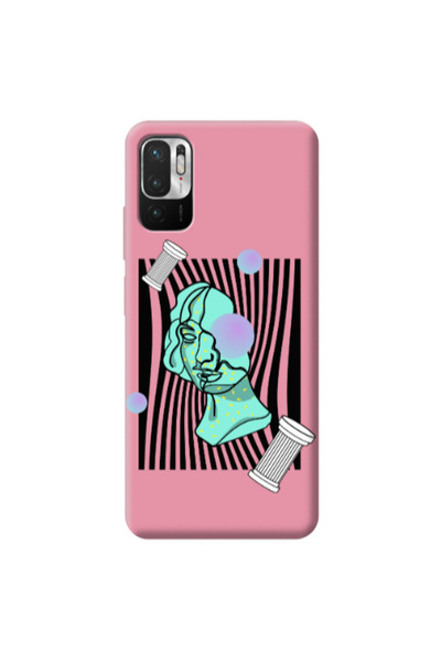 Other Xiaomi Redmi Note 10 Pro 5G Columns Pink Colored Silicone TPU Θήκη