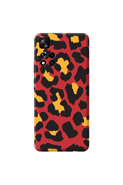 Other Xiaomi Redmi Note 11 Pro 5G Yellow leopard Red Colored Silicone TPU Θήκη