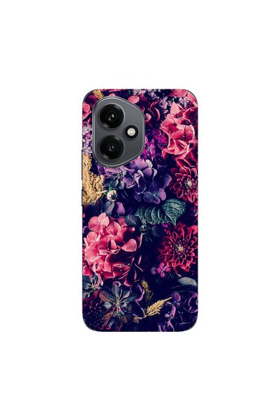 Other Honor Magic 400 Purple and pink flowers Transparent Silicone TPU Θήκη