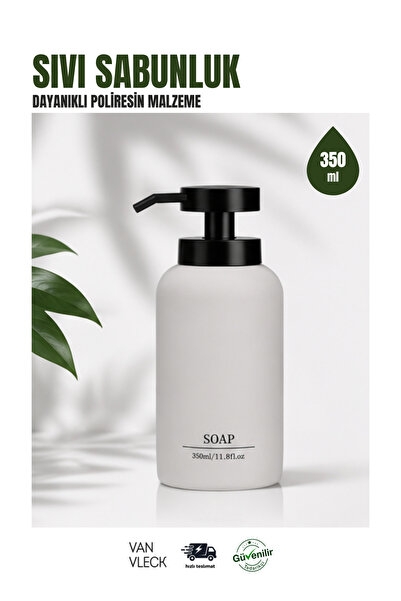 VAN VLECK Poliresin Sıvı Sabunluk – Dekoratif Banyo ve Mutfak Sabun Dispenser...