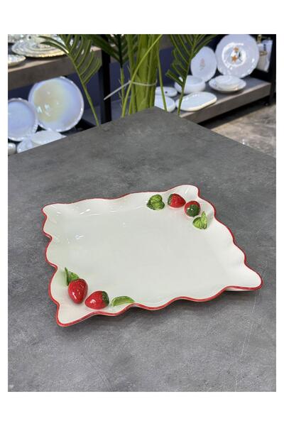 Doğudeko Italian Style Square Retro Strawberry Serving