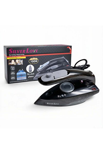Silver Love PL-388 Fier de călcat, 1000 W, 20,5 x 8,5 cm, Abur și uscat, Talp...
