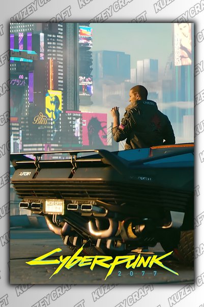 Kuzey Craft Cyberpunk 2077 Metal Poster Duvar Tablosu Özel Tasarım Hediye Par...